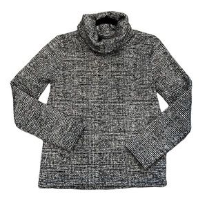 J. Crew Black and White Turtleneck Sweater
